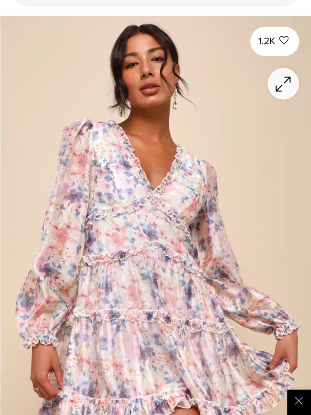 Exquisitely Adorable Multi Floral Tiered Ruffled